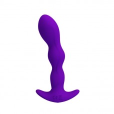Фиолетовый анальный стимулятор простаты с вибрацией Yale - 14,5 см. (цвет -фиолетовый) (100110)