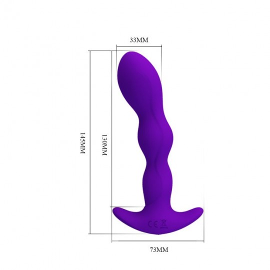 Фиолетовый анальный стимулятор простаты с вибрацией Yale - 14,5 см. (цвет -фиолетовый) (100110) фото 2