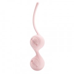 Нежно-розовые вагинальные шарики на сцепке Kegel Tighten Up I (цвет -нежно-розовый) (100114)