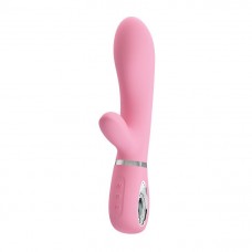 Нежно-розовый вибратор-кролик Thomas с мягкой головкой - 20,5 см. (цвет -нежно-розовый) (100117)