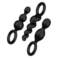 Набор чёрных анальных цепочек Satisfyer Booty Call (цвет -черный) (100118)