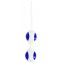 Синие стеклянные вагинальные шарики Ben Wa Medium в белой оболочке (цвет -синий с белым) (100248) фото 2