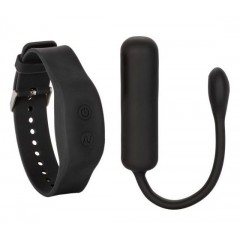 Черное виброяйцо с браслетом-пультом Wristband Remote Petite Bullet (цвет -черный) (100538)