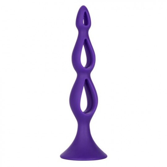 Фиолетовая анальная елочка Silicone Triple Probe - 14,5 см. (цвет -фиолетовый) (100542) фото 3