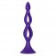 Фиолетовая анальная елочка Silicone Triple Probe - 14,5 см. (цвет -фиолетовый) (100542) фото 3