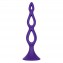 Фиолетовая анальная елочка Silicone Triple Probe - 14,5 см. (цвет -фиолетовый) (100542) фото 1