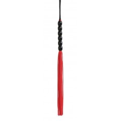 Красно-черная силиконовая мини-плеть - 22 см. (цвет -красный с черным) (100934)