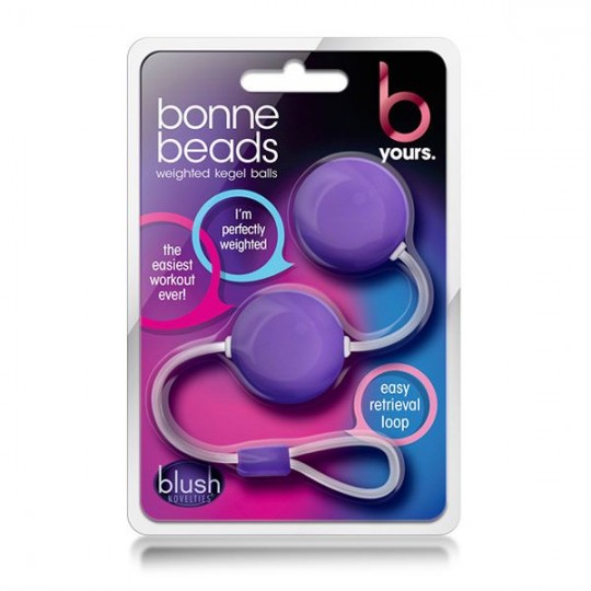 Фиолетовые вагинальные шарики Bonne Beads (цвет -фиолетовый) (101155) фото 2