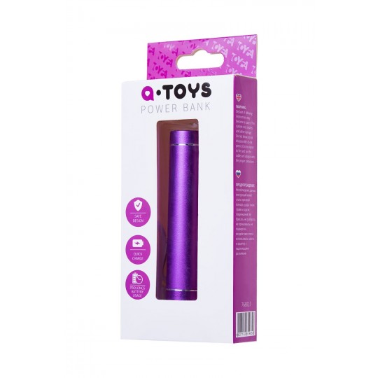Портативное зарядное устройство A-toys 2400 mAh microUSB (цвет -фиолетовый) (101180) фото 6