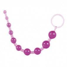 Фиолетовая анальная цепочка с кольцом - 25 см. (цвет -фиолетовый) (10128)
