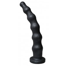 Чёрная насадка BALLS 3 - 22 см. (цвет -черный) (101506)
