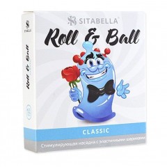 Стимулирующий презерватив-насадка Roll   Ball Classic (цвет -прозрачный) (102423)