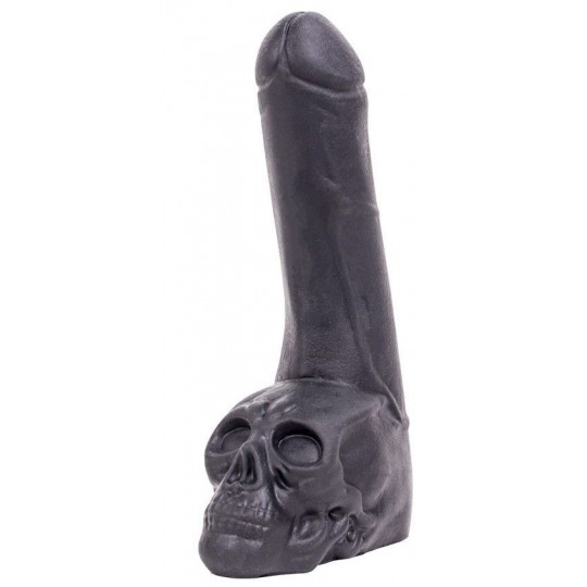 Черный фаллоимитатор-гигант с черепом Cock with Skull - 28 см. (цвет -черный) (103008) фото 1