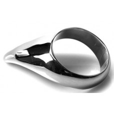 Серебристое эрекционное кольцо Teardrop Cockring (цвет -серебристый) (103024)