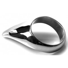 Серебристое эрекционное кольцо Teardrop Cockring (цвет -серебристый) (103024)