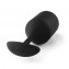 Чёрная пробка для ношения B-vibe Snug Plug 5 - 14 см.  (цвет -черный) (103075) фото 5