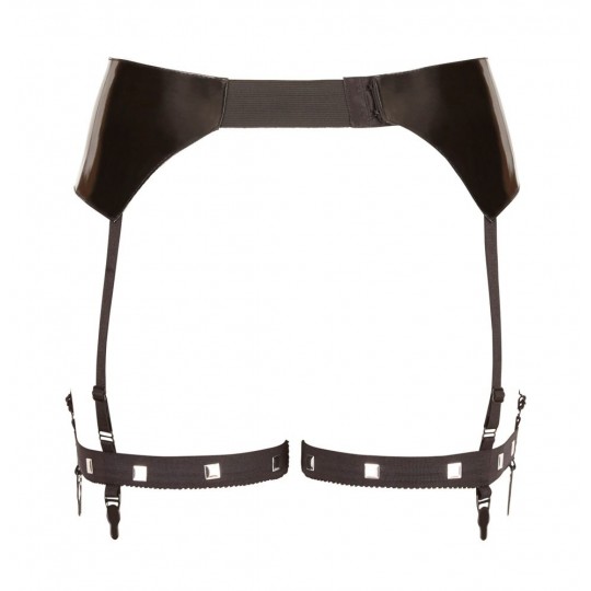 Черная сбруя на бедра с зажимами для половых губ Suspender Belt with Clamps (цвет -черный)  (размер -S-M-L) (103097) фото 7