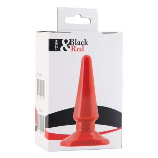 Красная анальная втулка Black Red - 10 см. (цвет -красный) (10314) фото 3