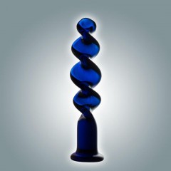 Синий винтовой стимулятор - 18 см. (цвет -синий) (103157)