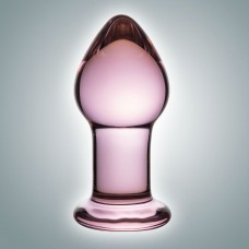 Розовая стеклянная анальная втулка - 9 см. (цвет -розовый) (103167)