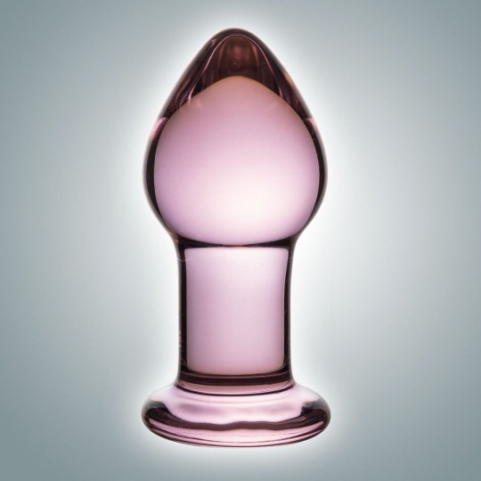 Розовая стеклянная анальная втулка - 9 см. (цвет -розовый) (103167) фото 1