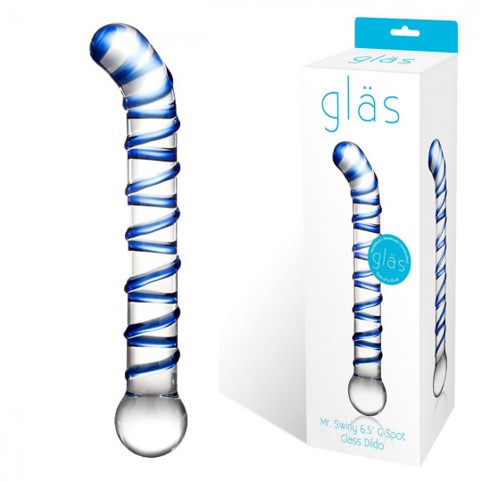 Изогнутый стеклянный фаллос G-Spot Glass Dildo - 17 см. (цвет -прозрачный) (103404) фото 3