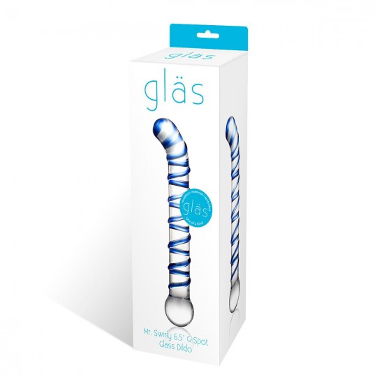 Изогнутый стеклянный фаллос G-Spot Glass Dildo - 17 см. (цвет -прозрачный) (103404) фото 2