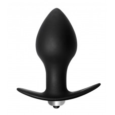 Чёрная анальная вибропробка Bulb Anal Plug - 10 см. (цвет -черный) (104399)