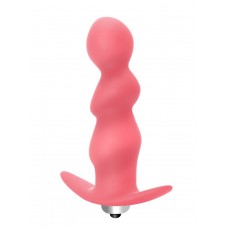 Розовая фигурная анальная вибропробка Spiral Anal Plug - 12 см. (цвет -розовый) (104404)