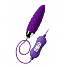 Фиолетовое узенькое виброяйцо с пультом управления A-Toys Cony, работающее от USB (цвет -фиолетовый) (104523)