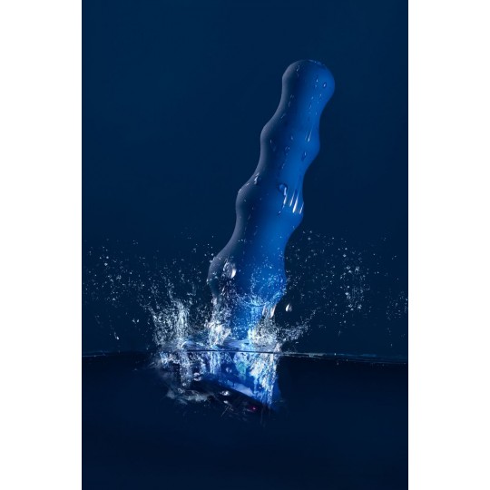 Синяя анальная вибровтулка OPlay Wave с пультом ДУ - 15,5 см. (цвет -синий) (104548) фото 18