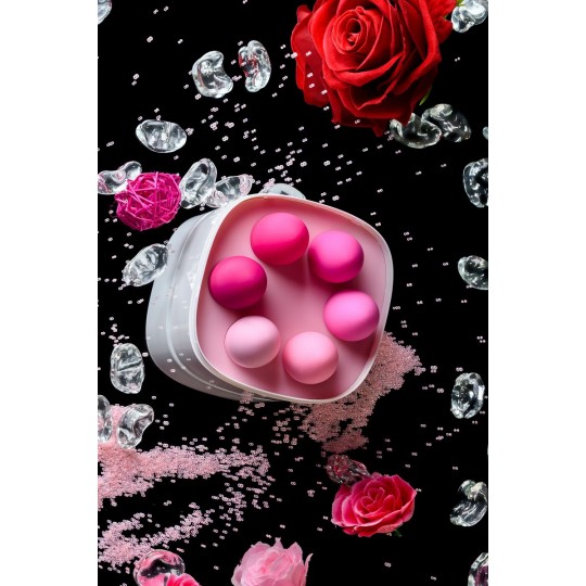 Набор из 6 розовых вагинальных шариков Eromantica K-ROSE (цвет -розовый) (104613) фото 5