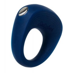 Синее эрекционное кольцо на пенис Satisfyer Power Ring (цвет -синий) (104724)