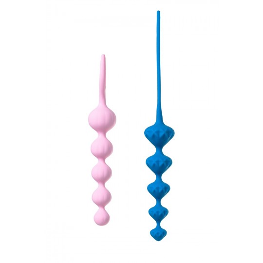 Набор из 2 цветных анальных цепочек Satisfyer Love Beads (цвет -розовый с синим) (104727) фото 9