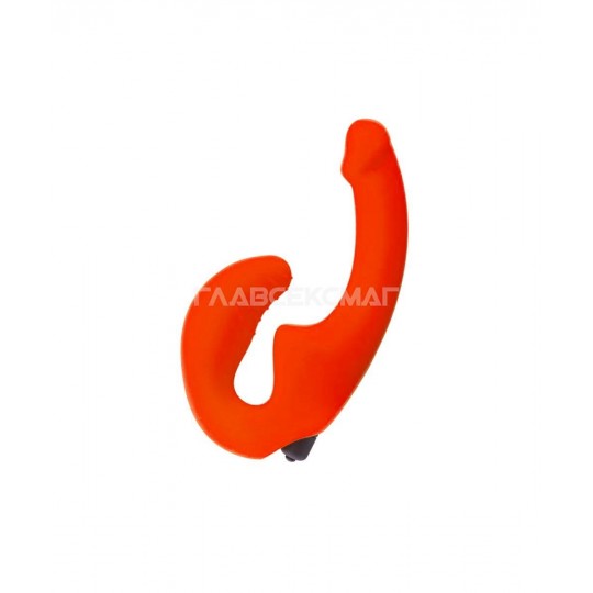 Оранжевый анатомический страпон с вибрацией (цвет -оранжевый) (104862) фото 4
