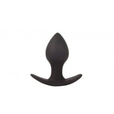Чёрная анальная пробка с широким основанием Sex Expert - 8 см. (цвет -черный) (105282)
