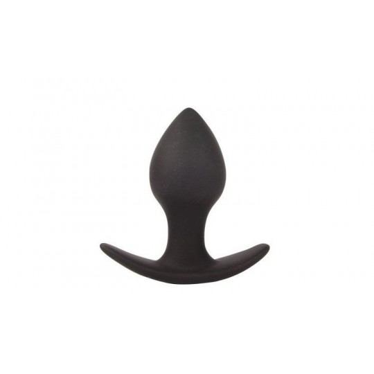 Чёрная анальная пробка с широким основанием Sex Expert - 8 см. (цвет -черный) (105282) фото 1