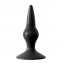 Чёрная анальная пробка с утолщающим шариком - 9 см. (цвет -черный) (105285) фото 1