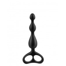 Чёрная анальная цепочка Sex Expert - 12,5 см. (цвет -черный) (105321)