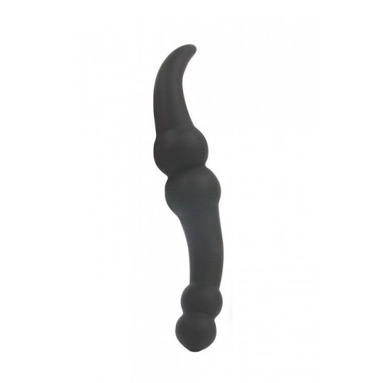 Чёрный стимулятор простаты Sex Expert - 20 см. (цвет -черный) (105369) фото 1