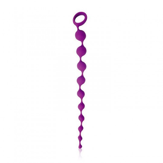 Фиолетовая фигурная анальная цепочка Cosmo - 32 см. (цвет -фиолетовый) (105376) фото 1