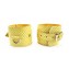 Кожаные наручники  Желтый питон  (цвет -желтый) (105382) фото 3