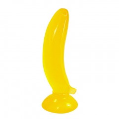 Фаллоимитатор на присоске Banana желтого цвета - 17,5 см. (цвет -желтый) (105526)