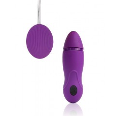 Фиолетовое виброяйцо Cosmo с пультом управления вибрацией (цвет -фиолетовый) (105680)