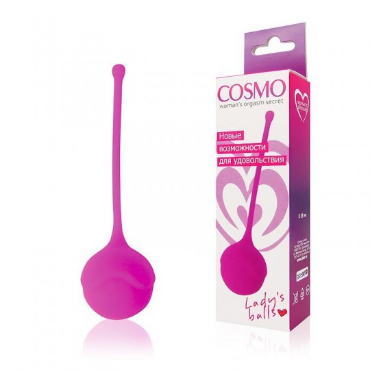 Розовый вагинальный шарик Cosmo (цвет -розовый) (105888) фото 2