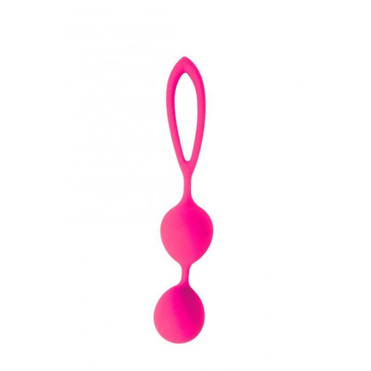 Розовые вагинальные шарики с петлёй Cosmo (цвет -розовый) (105901) фото 1