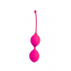Розовые двойные вагинальные шарики с хвостиком Cosmo (цвет -розовый) (105903)