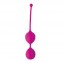 Ярко-розовые двойные вагинальные шарики Cosmo с хвостиком для извлечения (цвет -ярко-розовый) (105904) фото 1