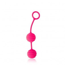 Розовые вагинальные шарики с ребрышками Cosmo (цвет -розовый) (105905)