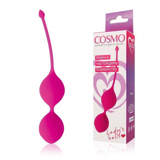 Ярко-розовые вагинальные шарики Cosmo (цвет -розовый) (105918) фото 2